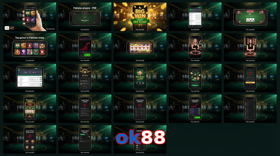 Main screen of Ok88 bet page for PK players